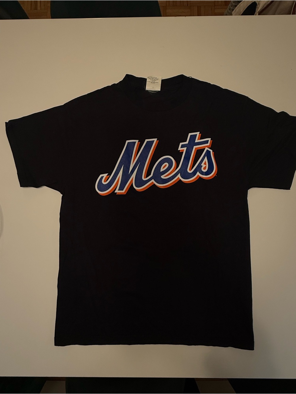 Vintage Mets Black Name & Number Crewneck T-Shirt